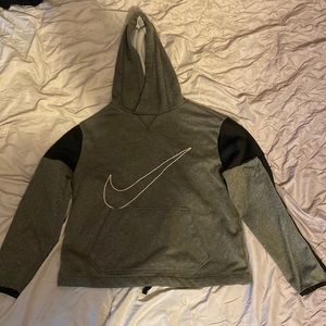 Nike Youth Boys Grey Black Hoodie - worn once - size XL